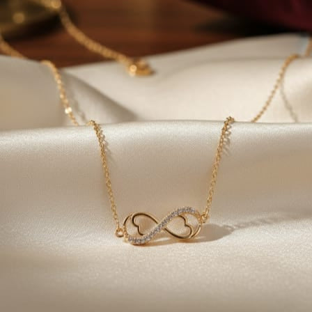 Rose gold pendant necklace