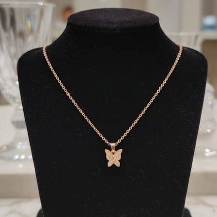 Rose Gold Butterfly Charm