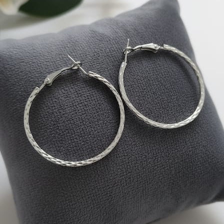 Sterling Shine Hoops