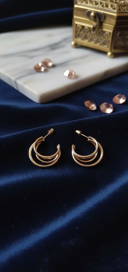 Golden Bloom Hoops