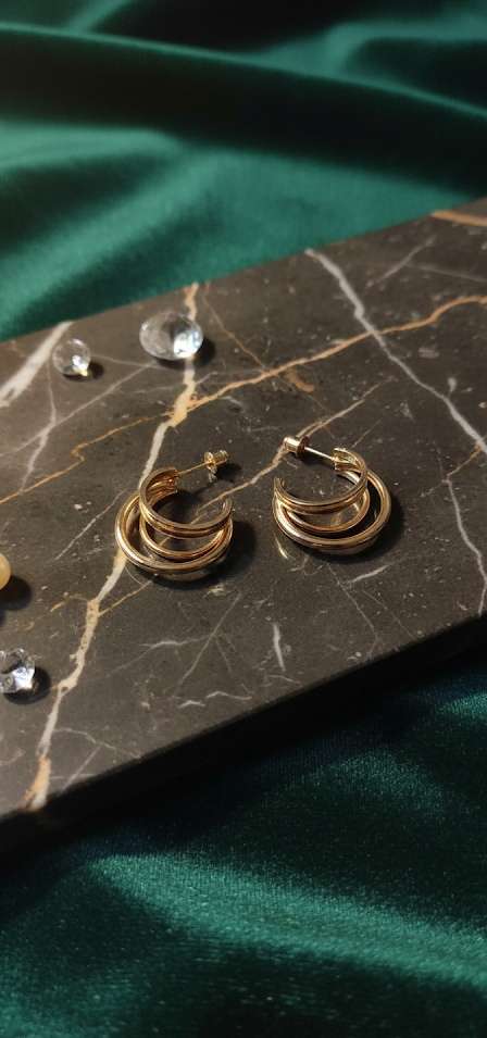 Golden Bloom Hoops