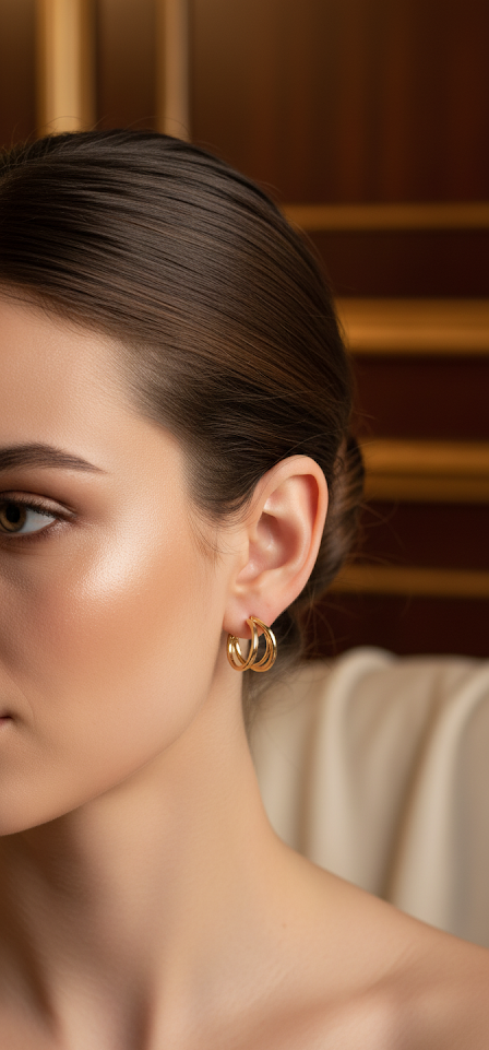 Golden Bloom Hoops